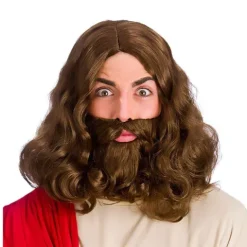 Jesus - Hippie Paryk og skæg sæt