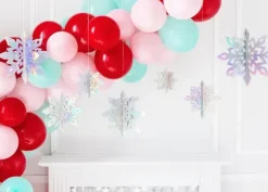 Jule dekoration - Snow Flake 6stk iriserende