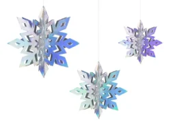 Jule dekoration - Snow Flake 6stk iriserende