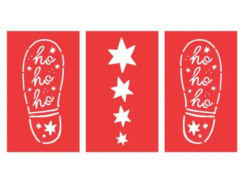 Julemandens fodspor - stickers