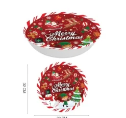 Juleskål i plast - Merry Christmas