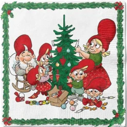 Julius Juleserviet med nissefamilie