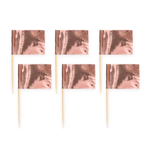 Kageflag i rosegold