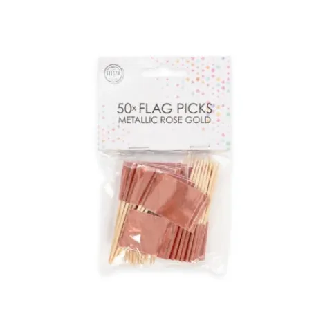 Kageflag i rosegold
