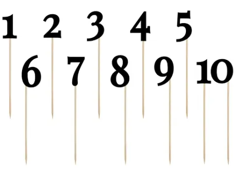 Kagetopper numre 0-9