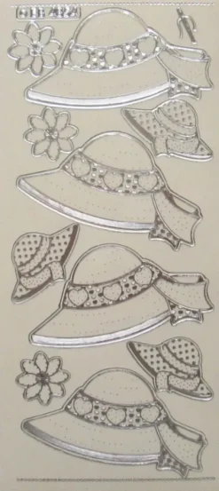 Klare stickers med damehatte