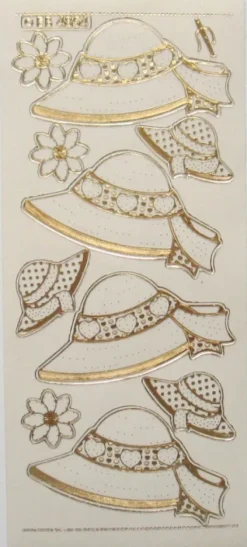 Klare stickers med damehatte
