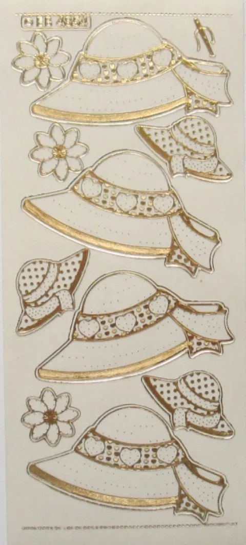 Klare stickers med damehatte