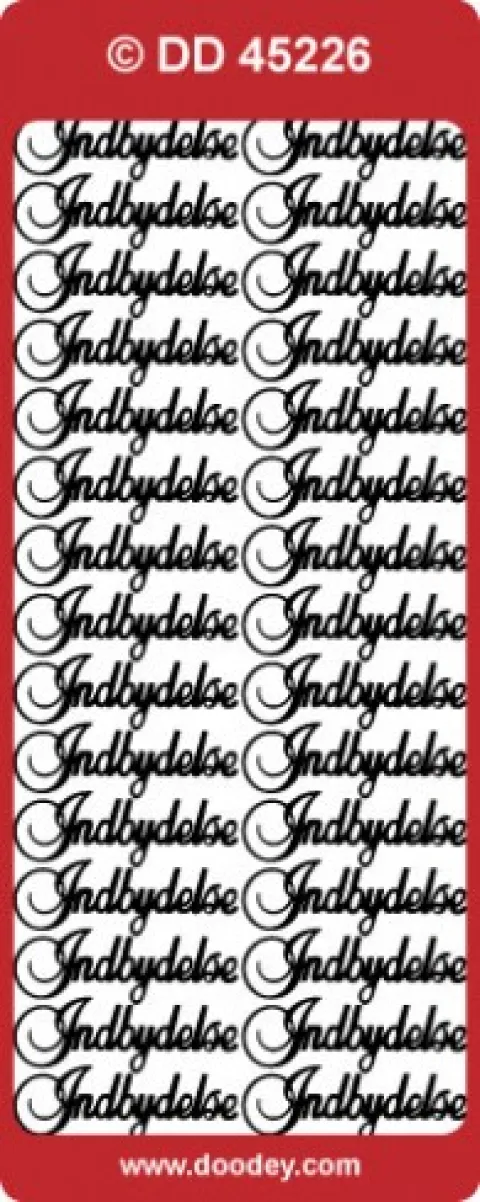 Klæbeark m. Indbydelse