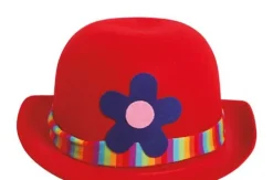 klovnehat med blomst - filt