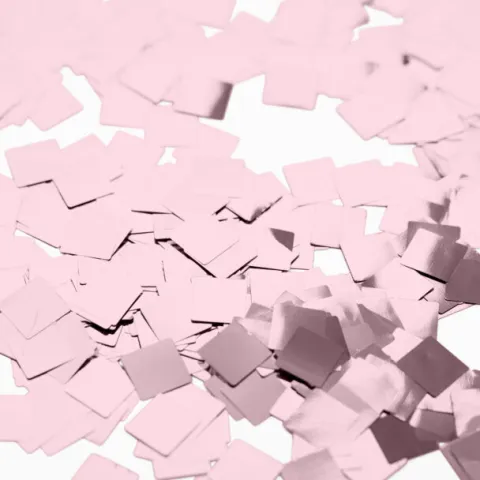 Konfetti firkant metallic - rosa guld