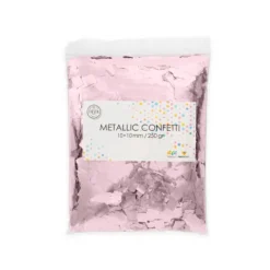 Konfetti firkant metallic - rosa guld