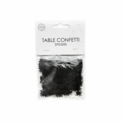 Konfetti med sorte edderkopper