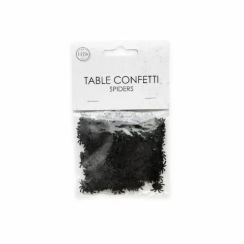 Konfetti med sorte edderkopper
