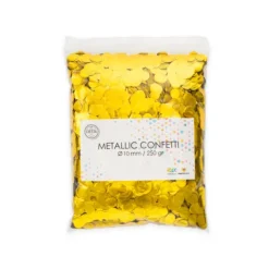 Konfetti rund metallic - guld