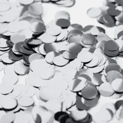 Konfetti rund metallic - sølv