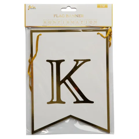 Konfirmation Banner med guld skrift