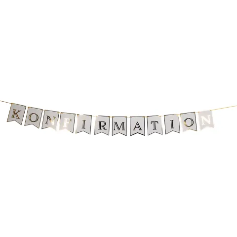 Konfirmation Banner med guld skrift