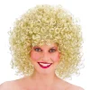 Krøllet paryk BLOND stor