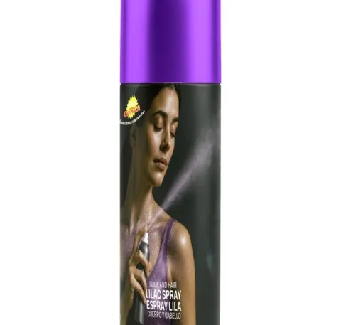 Kropsspray i lilla glitter