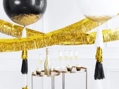 Lametta folieguirlande i guld