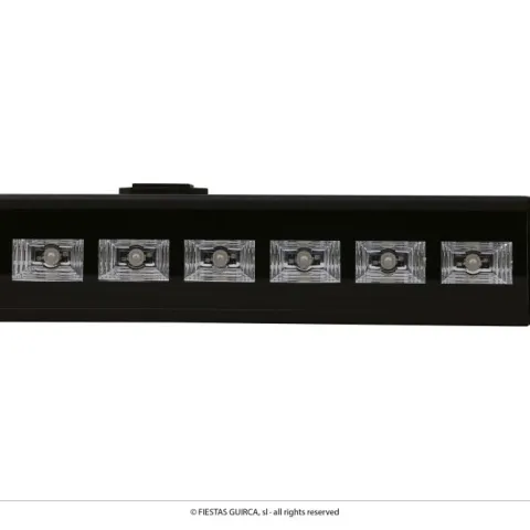6 led uv lys til halloween - sort - indendørs