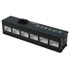 6 led uv lys til halloween - sort - indendørs