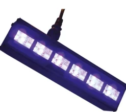 6 led uv lys til halloween - sort - indendørs