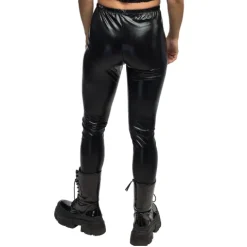 Leggings Metallic Sort