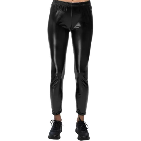 Leggings Metallic Sort