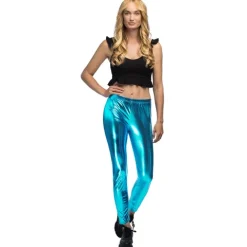 Leggings Metallic turkis