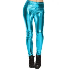 Leggings Metallic turkis