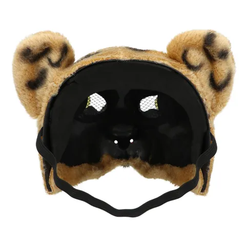 Leopard Plys Halvmaske