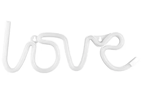 LOVE neon skilt hvid