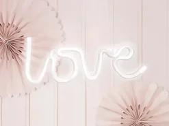 LOVE neon skilt hvid
