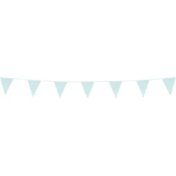 Lyseblå glitter vimpelguirlande