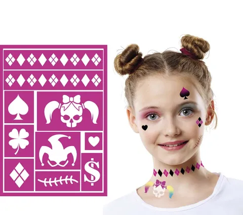 Makeup skabelon Harley Quinn