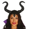 Maleficent horn i sort med glitter