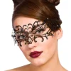 Maske , Filigree -SORT med klare sten