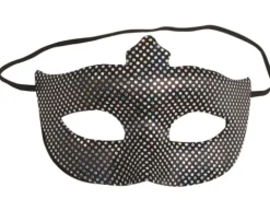 Maske sort med prikker metallic