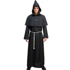 Medieval Munk sort kostume