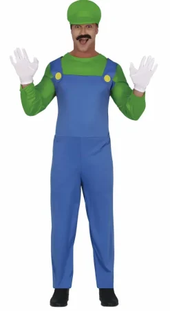 Mekaniker Grøn med blå overalls