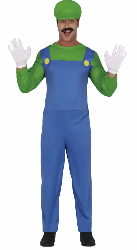 Mekaniker Grøn med blå overalls