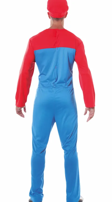Mekaniker Rød med blå overalls