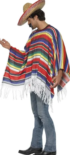Mexicaner poncho i Multifarve