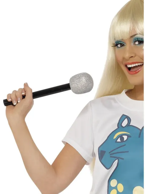 Mikrofon med sølvglitter
