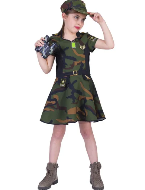 Militær kostume til piger