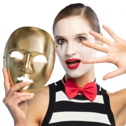 Mime maske guld