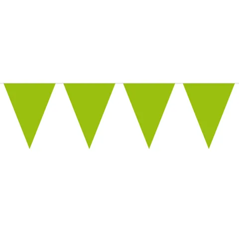 Mini Flagbanner i limegrøn