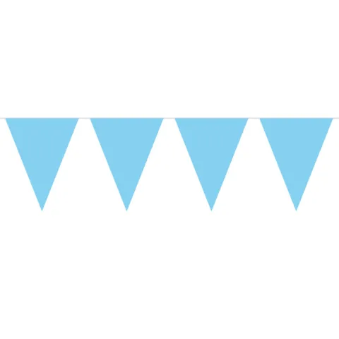 Mini Flagbanner i lyseblå